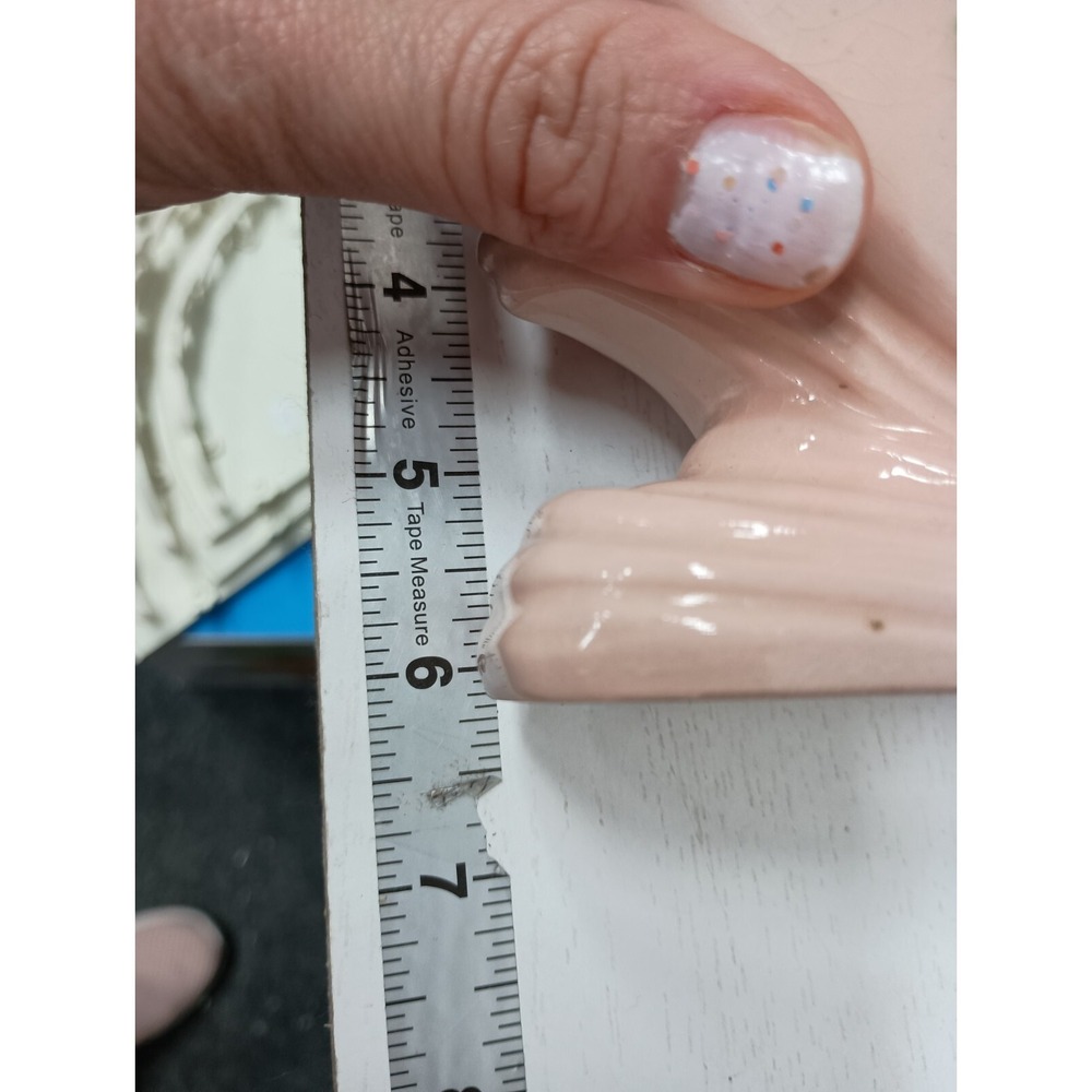 VTG Hull USA Pottery Pink Ceramic Dogwood Blossom Heart Vase Mid Century Modern - Picture 11 of 12